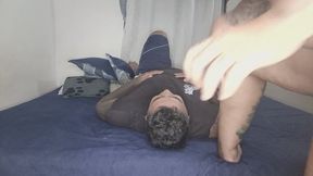 My big fat ass farting in his face with my sexy red panties I let out so many farts in his face