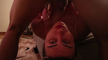 We together, cuming off and kissing