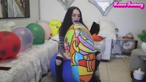 Inflating and sit to pop my bestway beach ball