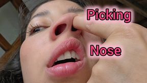 I picked my nose deeply