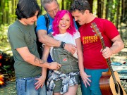 Foursome! We Share My Girlfriend and Fuck Outdoors - Freeuse Fantasy