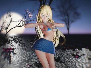 MMD SFW Blue Bikini lily - Chung Ha - Stay Tonight - 1082