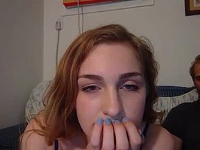 Leora her first big dildo