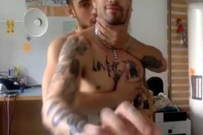 lad With Tattoos poke And suck His shlong