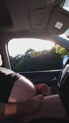 Jerking off in the Car
