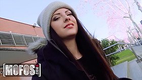 Italian teen (Rebecca Volpetti) getting her bootie banged in public - mofos