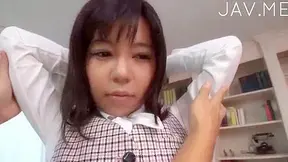 Cute Japanese Beauty in Stockings Rides Hard for Massive Cock Pleasure