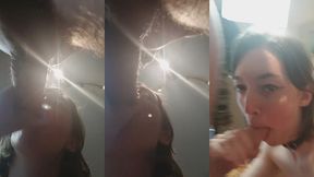 une petite pipe gouteuse avec mon collier goth