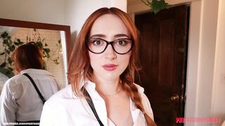 Bitchy CoWorker unto Submissive Girl - POV fuck curvy ginger