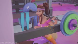 Brigitte and Sombra Lesbian Workout