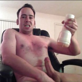 Completely Naked, Playing with My Fleshlight