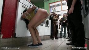 ”Hoe humiliated in public laundromat”