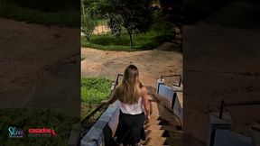 casada fazendo dogging na praca