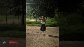 casada fazendo dogging na praca