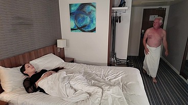 When your GF dozed off while you showered..