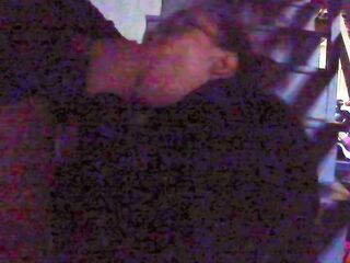 Nerdy neighbour with large breasts loud unfathomable mouth and facial