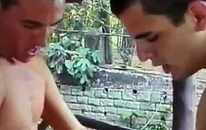 Hot trio outdoor banging