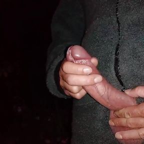 Thick Creamy Cumshot Close up, Night Time Outdoor Onesie Wank - Rockard Daddy