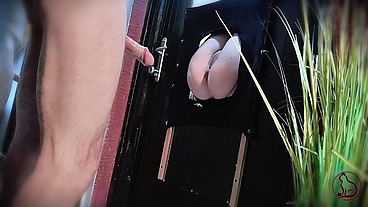 Insane reverse gloryhole hardcore fucking, squiting and breeding
