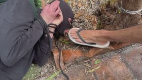 Watering My Slave Like a Plant – Face Sprayed & Used as Footrest