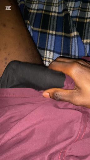 Stroking bbc after hitting the gym