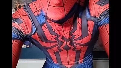 Spidey playing with himself
