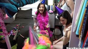 Bitchy partying sluts Gia Paige and Nora Doll are fucking with random guys