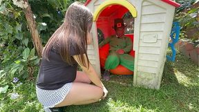 Tiny Elf Babysitter Gets Intense Fucked and Creamy Milked