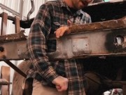 Risky cumshot with nearby co workers filmed by another