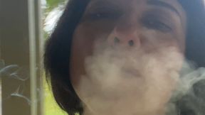 Thunderstorm Smoking in Yellow Dress