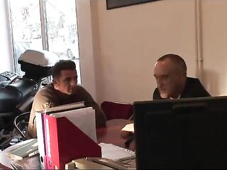 sexy group-sex in motor shop