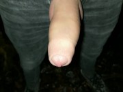 Thick pulsating cock cumming 2 times in one evening outdoor