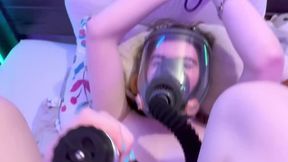 Fucking Trans Girl in Gas Mask