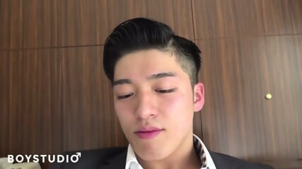 Handsome japanese guy handjob