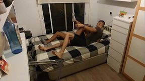 FUCKING MY FRIEND HARD ON THE BED!!