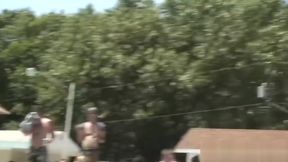 Naughty amateur sluts dancing naked outside