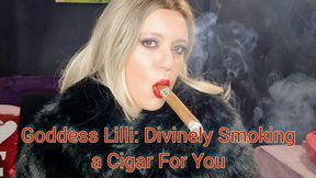 Goddess Lilli: Divinely Smoking a Cigar For You - SGL211