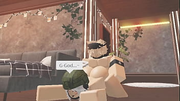 Cute blonde boy enjoys one on one time with a soldier girl