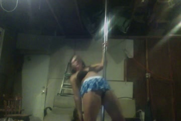 My pole dance striptease first homemade video