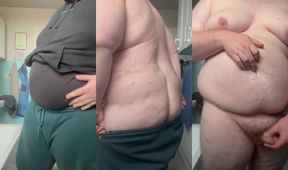 Fat Chubby Gay Boy Grabs Huge Tits Jerks Tiny Dick Gushes Ruin