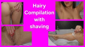 Hairy Compilation- body worship, orgasm and shaving