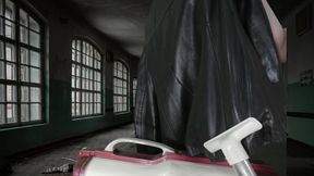 Vacuuming Girlfriend's Super Soft Italian Leather Jacket