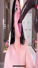 Sloppy bbc dildo blowjob cam girl