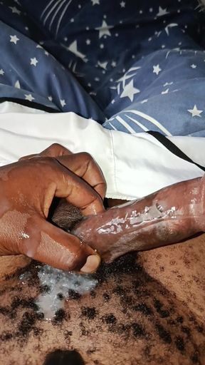 Huge Cumshot After Stroking My Hard Cock