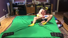 Hot Jock Wrestler After Match: Bondage Gutpunching Ball Slapping