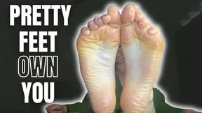 Pretty Feet Own you - Goddexx Vixen dominates you with Her soft wrinkled soles