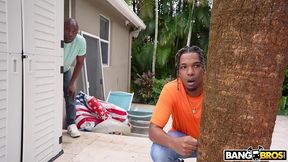 isa bella takes two bbc by the pool