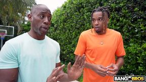 isa bella takes two bbc by the pool