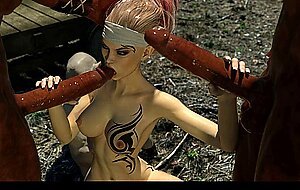 3D Slutty Elf Gangbanged by Orcs