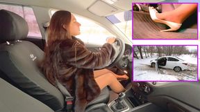 VIKA STUCK THE SNOW HIGH HEELS_ full video 42 min